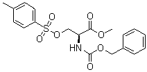 结构式 CAS# 1492-52-0, O-[(4-甲基苯基)磺酰基]-N-[苄氧羰基]-L-丝氨酸甲酯