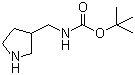 structure of CAS# 149366-79-0, 3-Boc-aminomethylpyrrolidine;3-tert-Butoxycarbonyl-aminomethylpyrrolidine