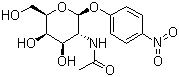 结构式 CAS# 14948-96-0, 4-硝基苯基-N-乙酰-beta-D-半乳胺; 4-硝基苯基-N-乙酰基-beta-D-氨基半乳糖苷