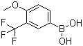 结构式 CAS# 149507-36-8, 4-甲氧基-3-(三氟甲基)苯硼酸