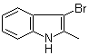 3-Bromo-2-methyl-1H-indole molecular structure (CAS 1496-78-2)