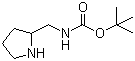 structure of CAS# 149649-58-1, 2-Boc-aminomethylpyrrolidine;2-tert-Butoxycarbonyl-aminomethylpyrrolidine