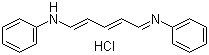 structure of CAS# 1497-49-0, Glutacondianil hydrochloride;N-[5-(Phenylamino)-2,4-pentadienylidene]aniline hydrochloride; N-(5-Anilino-2,4-pentadienylidene)aniline hydrochloride