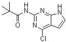 structure of CAS# 149765-15-1, N-(4-Chloro-7H-pyrrolo[2,3-d]pyrimidin-2-yl)-2,2-dimethylpropionamide