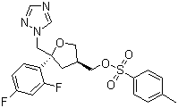 结构式 CAS# 149809-43-8, (5R-cis)-甲苯-4-磺酸 5-(2,4-二氟苯基)-5-(1H-1,2,4-三氮唑-1-基)甲基四氢呋喃-3-基甲基酯