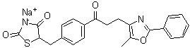 structure of CAS# 149904-87-0, Darglitazone sodium;5-[[4-[3-(5-Methyl-2-phenyl-4-oxazolyl)-1-oxopropyl]phenyl]methyl]-2,4-thiazolidinedione sodium salt; CP 86325-2