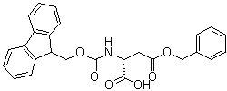 结构式 CAS# 150009-58-8, N-[芴甲氧羰基]-D-天冬氨酸 4-苄酯