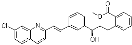 结构式 CAS# 150026-72-5, 2-[(3R)-3-[3-[(1E)-2-(7-氯-2-喹啉基)乙烯基]苯基]-3-羟基丙基]苯甲酸甲酯