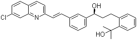 结构式 CAS# 150026-75-8, [R-(E)]-alpha-[3-[2-(7-氯-2-喹啉基)乙烯基]苯基]-2-(1-羟基-1-甲基乙基)苯丙醇