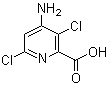structure of CAS# 150114-71-9, Aminopyralid;4-Amino-3,6-dichloropyridine-2-carboxylic acid