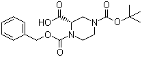 structure of CAS# 150407-69-5, (S)-N-4-Boc-N-1-Cbz-2-Piperazinecarboxylic acid;(S)-Piperazine-1,2,4-tricarboxylic acid 1-benzyl ester 4-tert-butyl ester