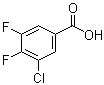 structure of CAS# 150444-95-4, 3-Chloro-4,5-difluorobenzoic acid;5-Chloro-3,4-difluorobenzoic acid