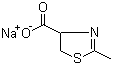 4,5-Dihydro-2-methyl-4-thiazolecarboxylic acid sodium salt molecular structure (CAS 15058-19-2)