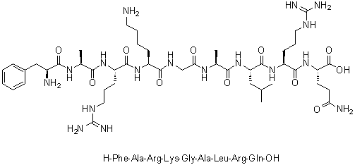 L-Phenylalanyl-L-alanyl-L-arginyl-L-lysylglycyl-L-alanyl-L-leucyl-L-arginyl-L-glutamine molecular structure (CAS 150626-45-2)