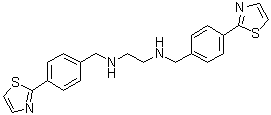 结构式 CAS# 1507370-40-2, N1,N2-二[[4-(2-噻唑基)苯基]甲基]-1,2-乙二胺