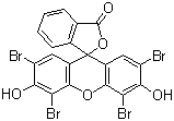 structure of CAS# 15086-94-9, Solvent Red 43;2',4',5',7'-Tetrabromofluorescein; 3,6-Dihydroxy-2,4,5,7-tetrabromospiro(xanthene-9,3'-phthalide); 2',4',5',7'-Tetrabromo-3',6'-dihydroxyspiro(isobenzofuran-1(3H),9'-(9H)xanthen)-3-one