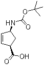 结构式 CAS# 151907-80-1, (1R,4S)-4-(叔丁氧羰基氨基)环戊-2-烯甲酸