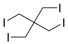 Pentaerythrityl tetraiodide molecular structure (CAS 1522-88-9)