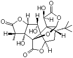 结构式 CAS# 15291-77-7, 银杏内酯 B