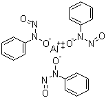 结构式 CAS# 15305-07-4, N-亚硝基-N-苯基羟胺铝; 三(N-亚硝基-N-苯基羟胺)铝盐