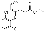 Diclofenac ethyl ester molecular structure (CAS 15307-77-4)