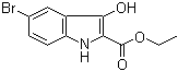 结构式 CAS# 153501-30-5, 5-溴-3-羟基-1H-吲哚-2-羧酸乙酯