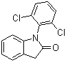 structure of CAS# 15362-40-0, 1-(2,6-Dichlorophenyl)indolin-2-one;1-(2,6-Dichlorophenyl)-1,3-dihydro-2H-indol-2-one