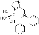 N-苄基-4,5-二氢-N-苯基-1H-咪唑-2-甲胺磷酸盐分子结构 (CAS 154-68-7)