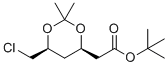 structure of CAS# 154026-94-5, Pitavastatin Impurity 17;tert-butyl 2-[(4R,6S)-6-(chloromethyl)-2,2-dimethyl-1,3-dioxan-4-yl]acetate