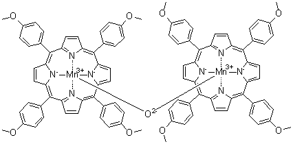 mu-Oxobis[5,10,15,20-tetrakis(4-methoxyphenyl)-21H,23H-porphinato(2-)-N21,N22,N23,N24]di-manganese molecular structure (CAS 154089-64-2)