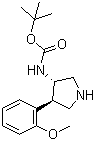 tert-Butyl (3S,4R)-4-(2-methoxyphenyl)pyrrolidin-3-ylcarbamate molecular structure (CAS 154205-97-7)