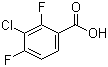 structure of CAS# 154257-75-7, 3-Chloro-2,4-difluorobenzoic acid;2,4-Difluoro-3-chlorobenzoic acid
