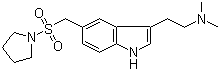 structure of CAS# 154323-57-6, Almotriptan;N,N-Dimethyl-2-[5-(pyrrolidin-1-ylsulfonylmethyl)-1H-indol-3-yl]-ethanamine