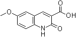 结构式 CAS# 154386-35-3, 6-甲氧基-1,2-二氢-2-氧代-3-喹啉甲酸
