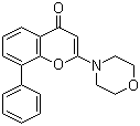 structure of CAS# 154447-36-6, LY 294002;8-Phenyl-2-(morpholin-4-yl)chromen-4-one; 2-(4-Morpholinyl)-8-phenyl-4H-1-benzopyran-4-one