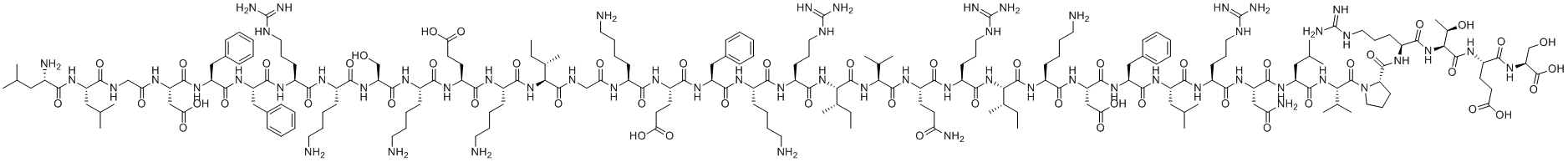 structure of CAS# 154947-66-7, Cathelicidin LL 37 (human);Cathelicidin LL 37 (human); Cathelicidin LL-37; LL 37; Peptide LL 37 (human gene FALL39 antibacterial); Protein CAP 18 (rabbit cationic antimicrobial 37-amino acid fragment); hCAP 18; (4S)-5-[[(2S)-6-amino-1-[[(2S,3S)-1-[[2-[[(2S)-6-amino-1-[[(2S)-1-[[(2S)-1-[[(2S)-6-amino-1-[[(2S)-1-[[(2S,3S)-1-[[(2S)-1-[[(2S)-5-amino-1-[[(2S)-1-[[(2S,3S)-1-[[(2S)-6-amino-1-[[(2S)-1-[[(2S)-1-[[(2S)-1-[[(2S)-1-[[(2S)-4-amino-1-[[(2S)-1-[[(2S)-1-[(2S)-2-[[(2S)-5-carbamimidamido-1-[[(2S,3R)-1-[[(2S)-4-carboxy-1-[[(1S)-1-carboxy-2-hydroxyethyl]amino]-1-oxobutan-2-yl]amino]-3-hydroxy-1-oxobutan-2-yl]amino]-1-oxopentan-2-yl]carbamoyl]pyrrolidin-1-yl]-3-methyl-1-oxobutan-2-yl]amino]-4-methyl-1-oxopentan-2-yl]amino]-1,4-dioxobutan-2-yl]amino]-5-carbamimidamido-1-oxopentan-2-yl]amino]-4-methyl-1-oxopentan-2-yl]amino]-1-oxo-3-phenylpropan-2-yl]amino]-3-carboxy-1-oxopropan-2-yl]amino]-1-oxohexan-2-yl]amino]-3-methyl-1-oxopentan-2-yl]amino]-5-carbamimidamido-1-oxopentan-2-yl]amino]-1,5-dioxopentan-2-yl]amino]-3-methyl-1-oxobutan-2-yl]amino]-3-methyl-1-oxopentan-2-yl]amino]-5-carbamimidamido-1-oxopentan-2-yl]amino]-1-oxohexan-2-yl]amino]-1-oxo-3-phenylpropan-2-yl]amino]-4-carboxy-1-oxobutan-2-yl]amino]-1-oxohexan-2-yl]amino]-2-oxoethyl]amino]-3-methyl-1-oxopentan-2-yl]amino]-1-oxohexan-2-yl]amino]-4-[[(2S)-6-amino-2-[[(2S)-2-[[(2S)-6-amino-2-[[(2S)-2-[[(2S)-2-[[(2S)-2-[[(2S)-2-[[2-[[(2S)-2-[[(2S)-2-amino-4-methylpentanoyl]amino]-4-methylpentanoyl]amino]acetyl]amino]-3-carboxypropanoyl]amino]-3-phenylpropanoyl]amino]-3-phenylpropanoyl]amino]-5-carbamimidamidopentanoyl]amino]hexanoyl]amino]-3-hydroxypropanoyl]amino]hexanoyl]amino]-5-oxopentanoic acid