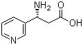 结构式 CAS# 155050-17-2, (R)-3-氨基-3-(吡啶-3-基)丙酸