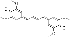 4,4'-(2-Butene-1,4-diylidene)bis[2,6-dimethoxy-2,5-cyclohexadien-1-one] molecular structure (CAS 155239-87-5)