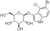 structure of CAS# 15548-60-4, 5-Bromo-4-chloro-3-indolyl-beta-D-glucoside;5-Bromo-4-chloro-3-indolyl-beta-D-glucopyranoside; X-Glc; X-glucoside