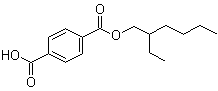structure of CAS# 155603-50-2, 1,4-Benzenedicarboxylic acid 1-(2-ethylhexyl) ester;1,4-Benzenedicarboxylic acid mono(2-ethylhexyl) ester; Mono(2-ethylhexyl) terephthalate