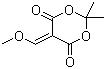 结构式 CAS# 15568-85-1, 5-(甲氧基亚甲基)-2,2-二甲基-1,3-二氧杂环己-4,6-二酮