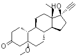 (5alpha,17alpha)-13-Ethyl-17-hydroxy-5-methoxy-18,19-dinorpregn-20-yn-3-one molecular structure (CAS 155683-60-6)