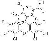 结构式 CAS# 155911-16-3, 6-羧基-2',4,4',5',7,7'-六氯荧光素