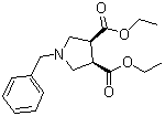 structure of CAS# 156469-74-8, cis-1-(Phenylmethyl)-3,4-pyrrolidinedicarboxylic acid diethyl ester