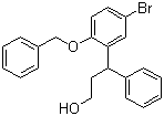结构式 CAS# 156755-25-8, 3-(2-苄氧基-5-溴苯基)-3-苯丙醇