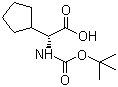 结构式 CAS# 156881-63-9, Boc-D-环戊基甘氨酸; N-叔丁氧羰基-D-环戊基甘氨酸