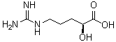 结构式 CAS# 157-07-3, L-5-胍基-2-羟基戊酸