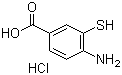 structure of CAS# 1571-66-0, 4-Amino-3-mercaptobenzoic acid hydrochloride