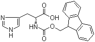 结构式 CAS# 157355-79-8, Fmoc-D-组氨酸; N-芴甲氧羰基-D-组氨酸