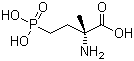 结构式 CAS# 157381-42-5, (S)-2-氨基-2-甲基-4-磷酰丁酸
